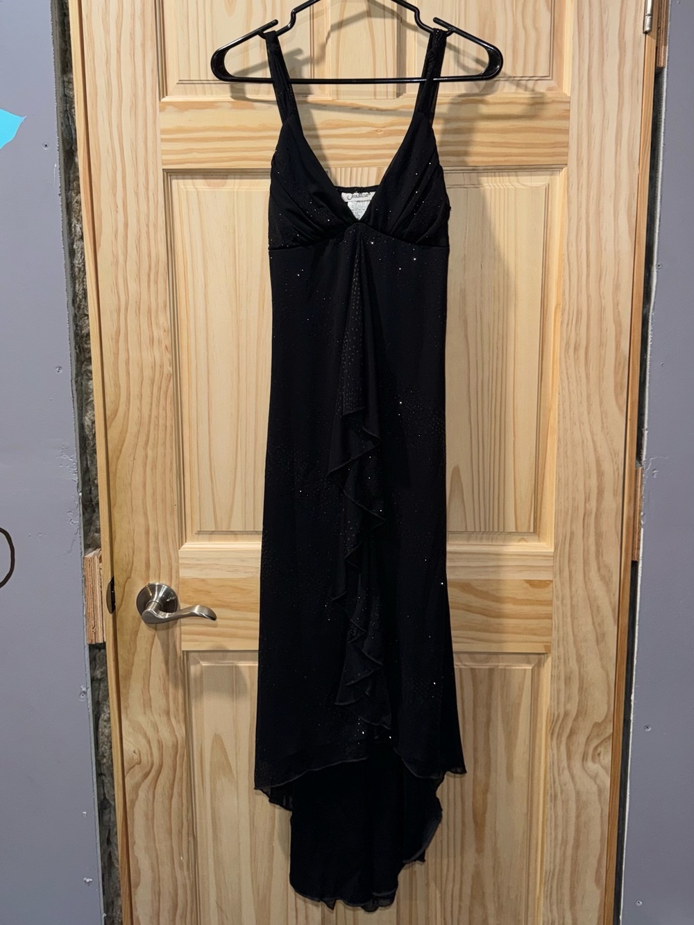 Jessica Black Sparkle Ruffle Maxi Dress - Picture 2 of 5